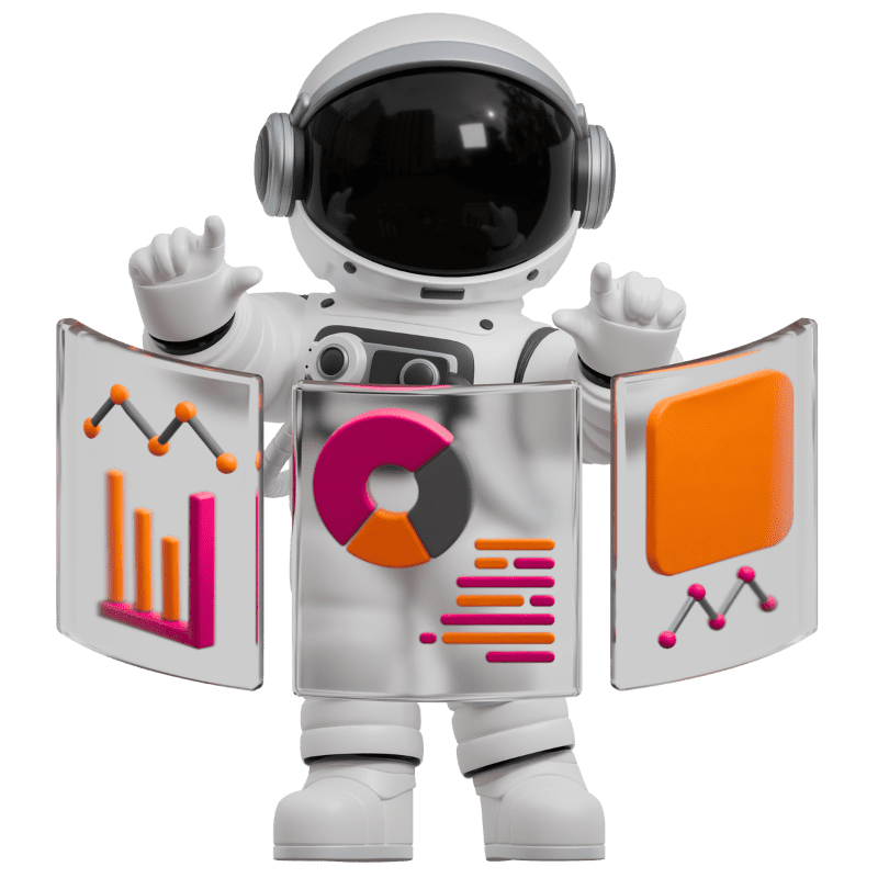 Astronaut using Propel3 Mission Control dashboard